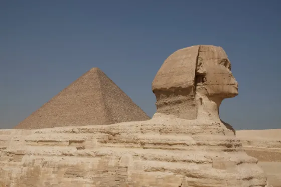 The Great Sphinx and the Great Pyramid of Giza, Egypt