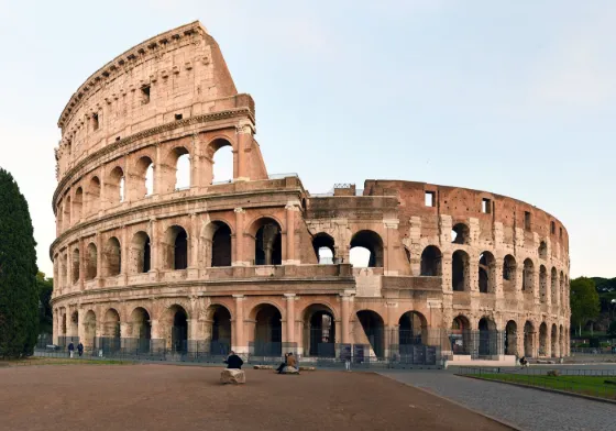 The Colosseum, an ancient amphitheatre in Rome, Italy