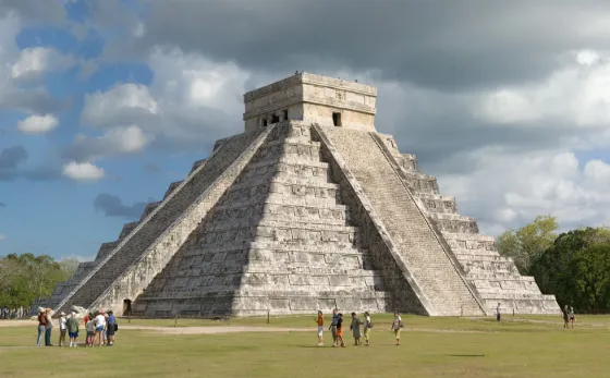 El Castillo, the step pyramid at the Maya ruins of Chichen Itza, Mexico