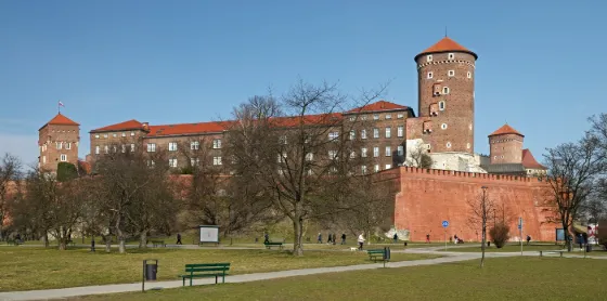 Wawel Castle on the Vistula River in Krakow, Poland