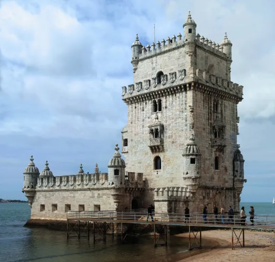Belem Tower on the Tagus River in Lisbon, Portugal