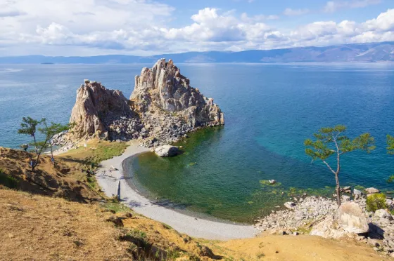 Shaman Rock at Cape Burkhan, Olkhon Island, Lake Baikal, Russia